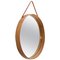 Mid-Century Swedish Round Mirror in Oak by Uno & Östen Kristiansson for Luxus 2