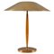 Mid-Century Swedish Table Lamp in Teak and Brass from Böhlmarks 1