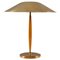 Mid-Century Swedish Table Lamp in Teak and Brass from Böhlmarks, Image 1