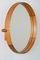 Mid-Century Swedish Round Mirror in Teak by Uno & Östen Kristiansson for Luxus 4