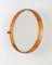 Mid-Century Swedish Round Mirror in Teak by Uno & Östen Kristiansson for Luxus 3