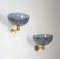 Mid-Century Swedish Wall Lamps in Brass and Glass from Boréns, Set of 2 5