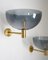 Mid-Century Swedish Wall Lamps in Brass and Glass from Boréns, Set of 2 6