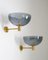 Mid-Century Swedish Wall Lamps in Brass and Glass from Boréns, Set of 2 3