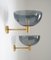 Mid-Century Swedish Wall Lamps in Brass and Glass from Boréns, Set of 2 2