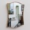 Miroir Mural avec Cadre en Laiton par Gio Ponti, Italie, 1950s 2