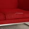Red Tight Fabric Three Seater Couch from B&b Italia / C&b Italia 3