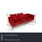 Red Tight Fabric Three Seater Couch from B&b Italia / C&b Italia 2