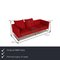 Red Tight Fabric Three Seater Couch from B&b Italia / C&b Italia, Image 2