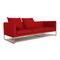 Red Tight Fabric Three Seater Couch from B&b Italia / C&b Italia 6