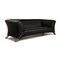 Black Leather Sofa Three-Seater 322 Couch from Rolf Benz 6