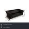 Black Leather Sofa Three-Seater 322 Couch from Rolf Benz, Image 2