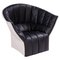 Black Leather Quilted High Back Moel Armchair by Inga Sempé for Ligne Roset 1
