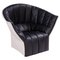 Black Leather Quilted High Back Moel Armchair by Inga Sempé for Ligne Roset, Image 1