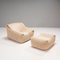 Beige Sandra Armchair & Footstool by Annie Hiéronimus for Ligne Roset, 1970s, Set of 2 3