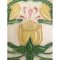 Glazed Art Nouveau Relief Helman House Tile 2