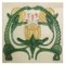 Glazed Art Nouveau Relief Helman House Tile 1