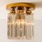 Brass and Glass Lights Ceiling Fixtures from Limburg Glashütte, 1970, Set of 2 3