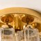 Brass and Glass Lights Ceiling Fixtures from Limburg Glashütte, 1970, Set of 2, Image 9