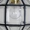Iron and Clear Glass Pendant Light from Glashütte, 1960s 2