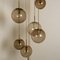 Cascade Fixture with Eight Smoked Hand Blown Globes Ceiling Lamp from Glashütte Limburg, 1970s 11