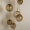 Cascade Fixture with Eight Smoked Hand Blown Globes Ceiling Lamp from Glashütte Limburg, 1970s 12