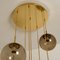 Cascade Fixture with Eight Smoked Hand Blown Globes Ceiling Lamp from Glashütte Limburg, 1970s 14