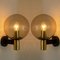 Glass Brass Wall Lamp from Glashütte Limburg, 1970s, Set of 2, Image 7