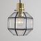 Iron and Clear Glass Pendant Light from Glashütte, 1960s 7