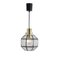 Iron and Clear Glass Pendant Light from Glashütte, 1960s 6