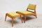 German Hunting Lounge Chairs & Ottoman by Werkstätten Hellerau, 1950s, Set of 2 10