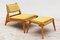 German Hunting Lounge Chairs & Ottoman by Werkstätten Hellerau, 1950s, Set of 2 5