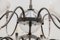 Large Brutalist Classic Wrought Iron Chandelier by Günther Lambert 6