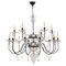 Large Brutalist Classic Wrought Iron Chandelier by Günther Lambert 1