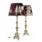 Gilded Bronze Candlestick Lamps, Set of 2 2