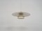 Lampada a sospensione in metallo bianco nello stile di Louis Poulsen, Danimarca, anni '60, Immagine 5