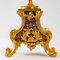 Louis XV Mantel aus vergoldeter Bronze und geteilter Emaille, 3er Set 4