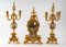 Louis XV Style Gilt Bronze and Partitioned Enamel Mantel, Set of 3, Image 2