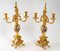 Louis XV Style Gilt Bronze and Partitioned Enamel Mantel, Set of 3 9