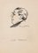 Roman Bonet, Portrait of José Padilla, Original Pen Drawing, Mid-20th-Century 1