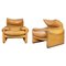 Maralunga Lounge Chairs by Vico Magistretti for Cassina, Italy, 1960s, Set of 2 1