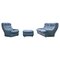 Sofa, Armchair and Pouf by Michele Cadestin for Airbone, France, 1970s, Set of 3 2