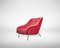 Vintage Red Armchair, Italy, 1950s 3