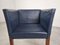 Blue Leather Armchairs from Durlet, 1990s, Set of 2 10