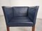 Blue Leather Armchairs from Durlet, 1990s, Set of 2, Image 10