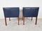Blue Leather Armchairs from Durlet, 1990s, Set of 2 7