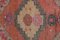 Alfombra de pasillo Oushak turca de lana hecha a mano en rosa y dorado, Imagen 9