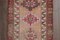 Alfombra de pasillo Oushak turca de lana hecha a mano en rosa y dorado, Imagen 8
