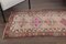 Alfombra de pasillo Oushak turca de lana hecha a mano en rosa y dorado, Imagen 6