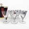 Martini Cocktail Set with Vermouth Glasses, Ice Bucket & Tray, 1960s, Set of 7 8